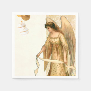 Serviette En Papier Ange de Noël et ornements