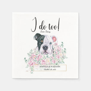 Serviette En Papier Anglais Bulldog Mariage Cocktail Napkins