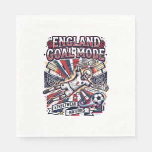 Serviette En Papier Angleterre Mode Goal Skeleton Striker Nations Stre