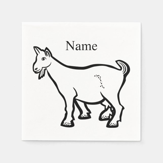 Serviette En Papier Animal de chèvre Thunder_Cove (Devant)