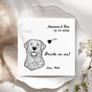 Serviette En Papier Animal personnalisé Mariage simple personnalisé