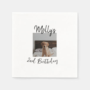 Serviette En Papier Animateur chien chat animal photo moderne simple