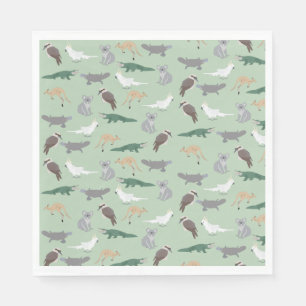 Serviette En Papier Animaux autochtones australiens Eucalyptus Motif v