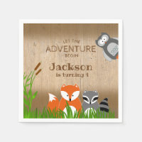 Animaux d'aventure en forêt Anniversaire