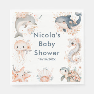 Serviette En Papier Animaux sous-marins Baby Shower