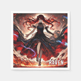 Serviette En Papier Anime Command the Flames, Embrace the Storm Custom