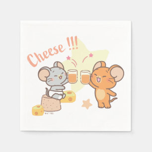 Serviette En Papier Anime Tuffy et Jerry Cheese au fromage