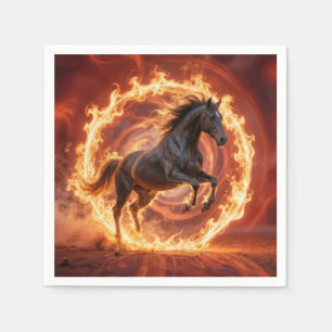 Serviette En Papier Année chinoise du Cheval de Feu