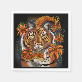 Serviette En Papier Année chinoise du tigre