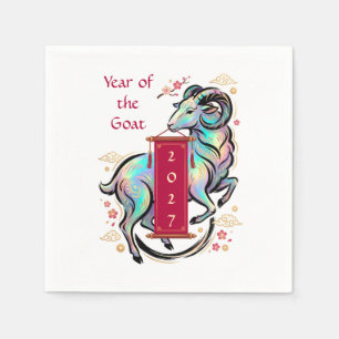 Serviette En Papier Année de la Chèvre 2027