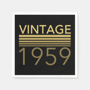 Serviette En Papier Année de naissance vintage 1959