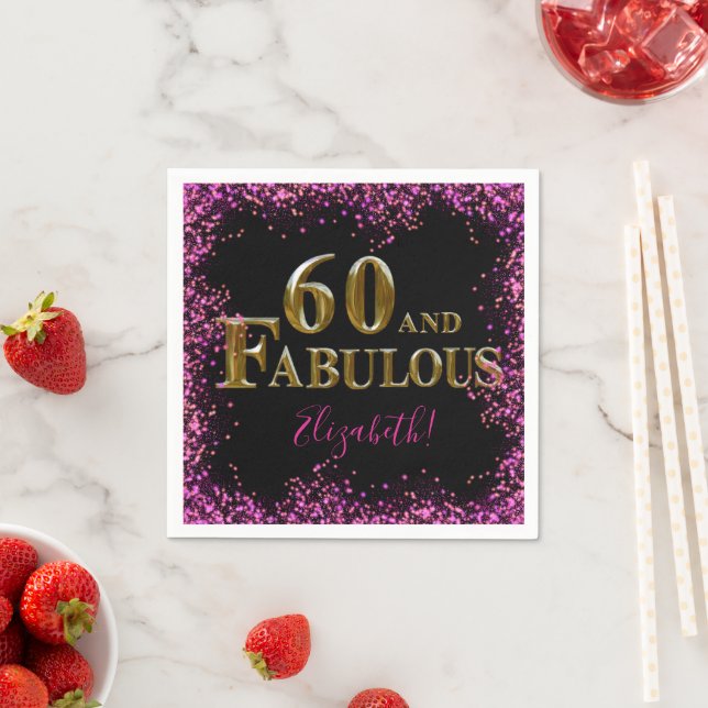 Serviette En Papier Anniversaire 60 ans (En situation)
