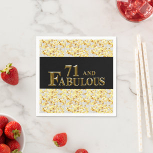 Serviette En Papier Anniversaire 71 ans
