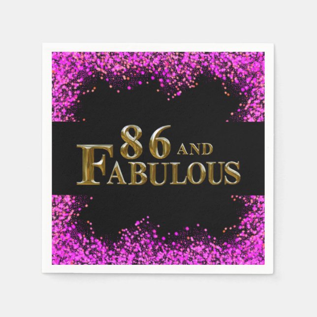 Serviette En Papier Anniversaire 86 ans (Devant)