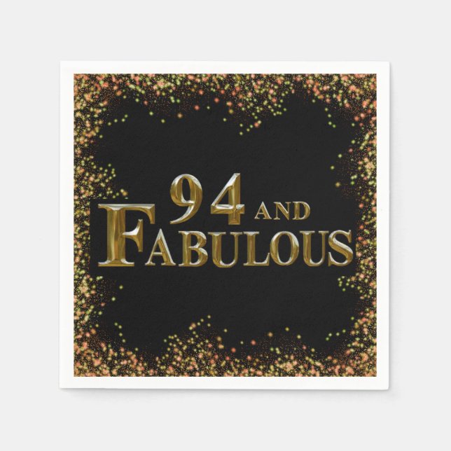 Serviette En Papier Anniversaire 94 ans (Devant)