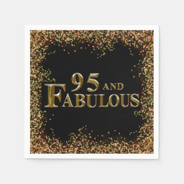 Serviette En Papier Anniversaire 95 ans (Devant)