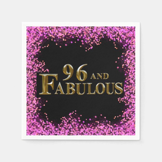 Serviette En Papier Anniversaire 96 ans (Devant)
