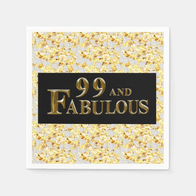 Serviette En Papier Anniversaire 99 ans (Devant)