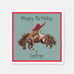 Serviette En Papier anniversaire à Cowboy
