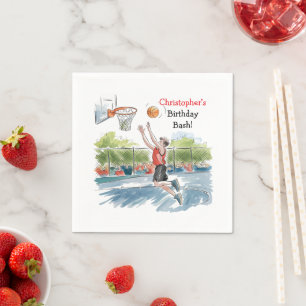 Serviette En Papier Anniversaire Bash : Hoops and Hype