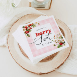 Serviette En Papier Anniversaire Berry sweet Strawberry