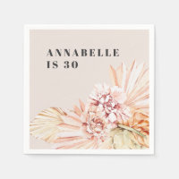 Anniversaire bohème moderne pastel floral