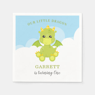 Serviette En Papier Anniversaire Boy Cute Dragon