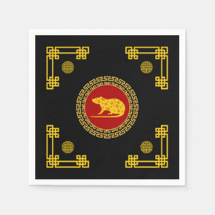Serviette En Papier Anniversaire chinois du Nouvel An