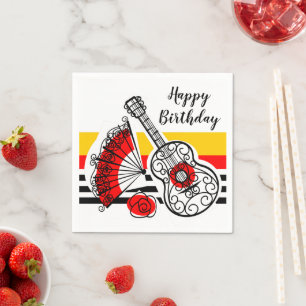 Serviette En Papier Anniversaire classique des Souvenirs espagnols