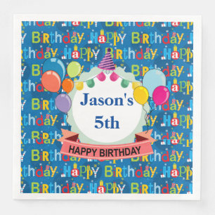 Serviette En Papier Anniversaire customisé
