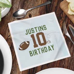 Serviette En Papier Anniversaire Cute Sports Football Numéro de la fêt