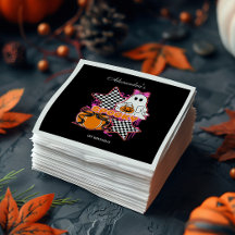 Anniversaire de 1 an Halloween Fantôme à Carreaux