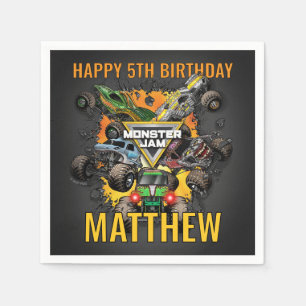 Serviette En Papier Anniversaire de Camions Monster Jam