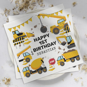 Serviette En Papier Anniversaire de enfant de construction