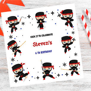 Serviette En Papier Anniversaire de enfant de style Ninja