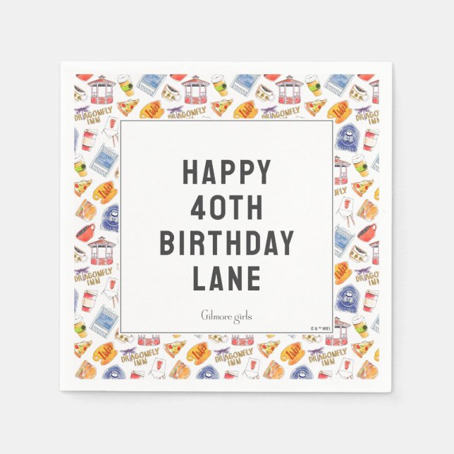 Serviette En Papier Anniversaire de Gilmore Girl (Devant)
