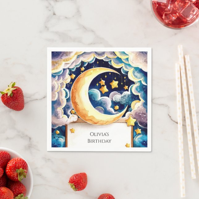 Serviette En Papier Anniversaire de la petite lune (En situation)
