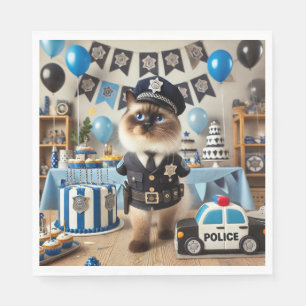 Serviette En Papier Anniversaire de la police