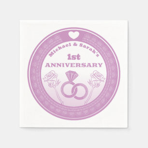 Serviette En Papier Anniversaire de mariage Changement d'année au look
