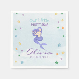 Serviette En Papier Anniversaire de Mermaid