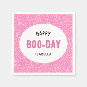 Serviette En Papier Anniversaire de Pink Cute Halloween