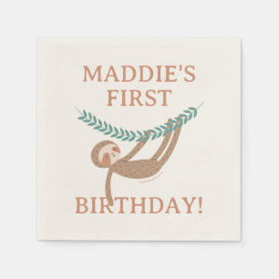 Serviette En Papier Anniversaire de Slumberkins Paresseux