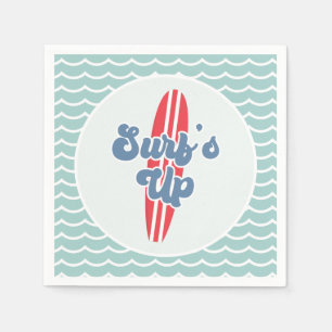 Serviette En Papier Anniversaire de Surfs Up Beach