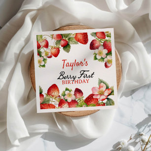 Serviette En Papier Anniversaire des fraises