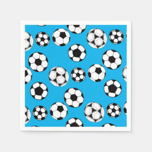 Serviette En Papier Anniversaire des garçons de football  ÂGE PERSON