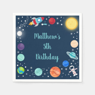 Serviette En Papier Anniversaire des planètes astronautes de Space Ro
