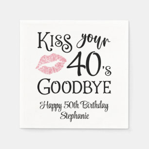 Serviette En Papier Anniversaire drôle Baiser votre décennie Adieu per