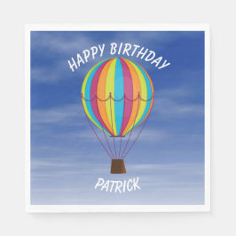 Serviette En Papier Anniversaire du ballon à air chaud