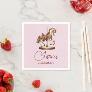 Serviette En Papier Anniversaire du carrousel