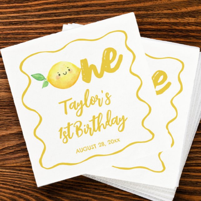 Serviette En Papier Anniversaire du citron (Créateur téléchargé)